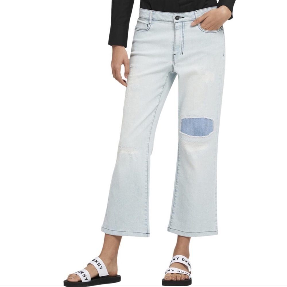 Mid Rise Denim Wide Legged Crop Jeans NEW